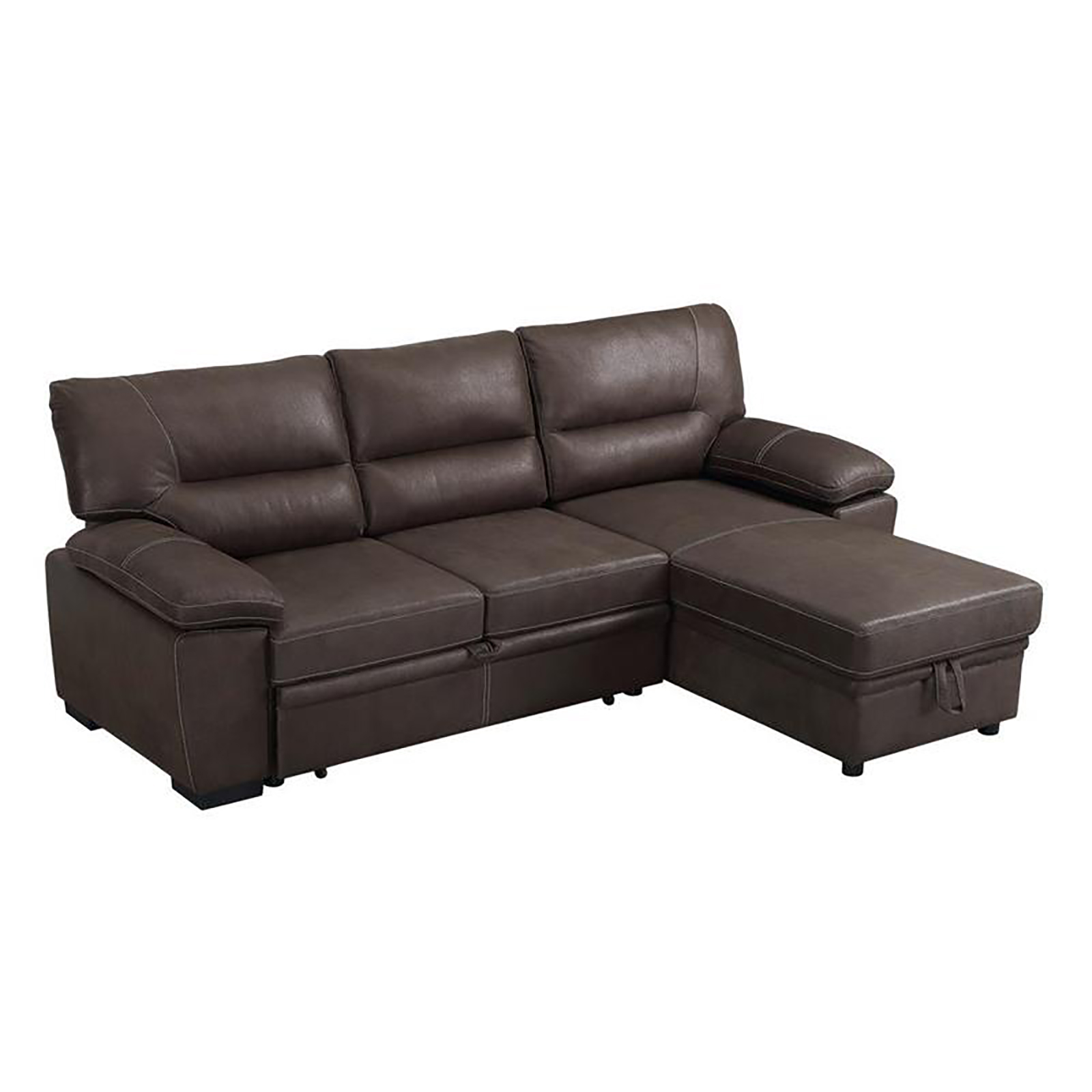 Microfiber Sectional Sofa With Right Arm Chaise