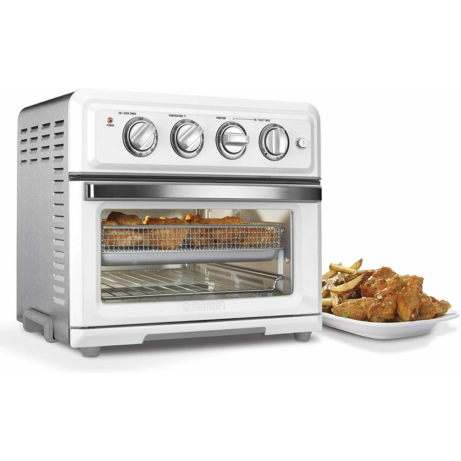 Zulay Kitchen Air Fryer Toaster Oven with 21 Functions - Silver