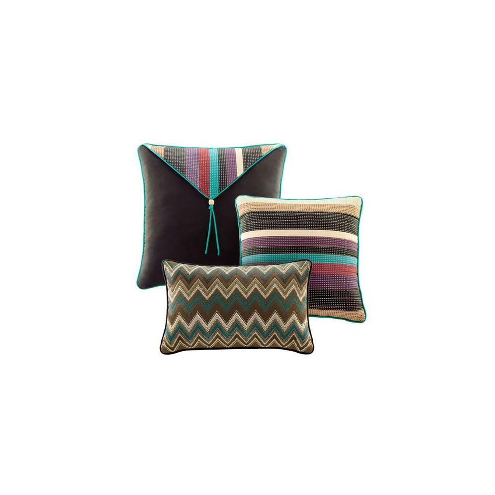 Aztec 6pc. Southwest Native American King Quilt Set Turquoise