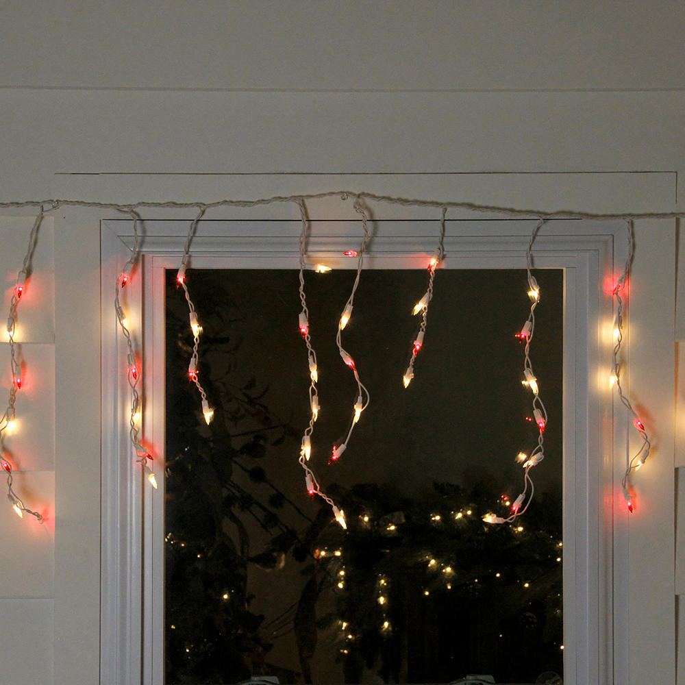 Northlight 100pc. Mini Icicle Christmas Lights - Red & Clear