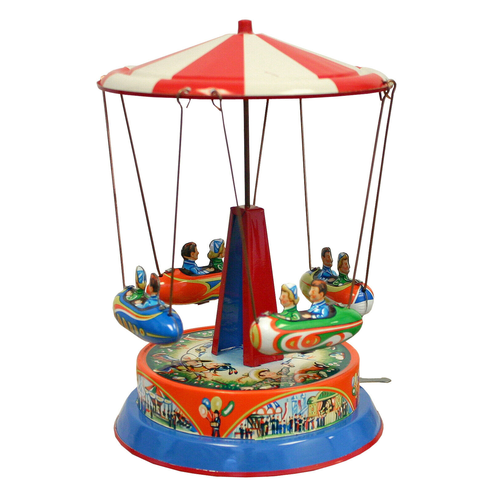 Alexander Tin Toy Carousel w/ Rocket Ships on Rod Collectible