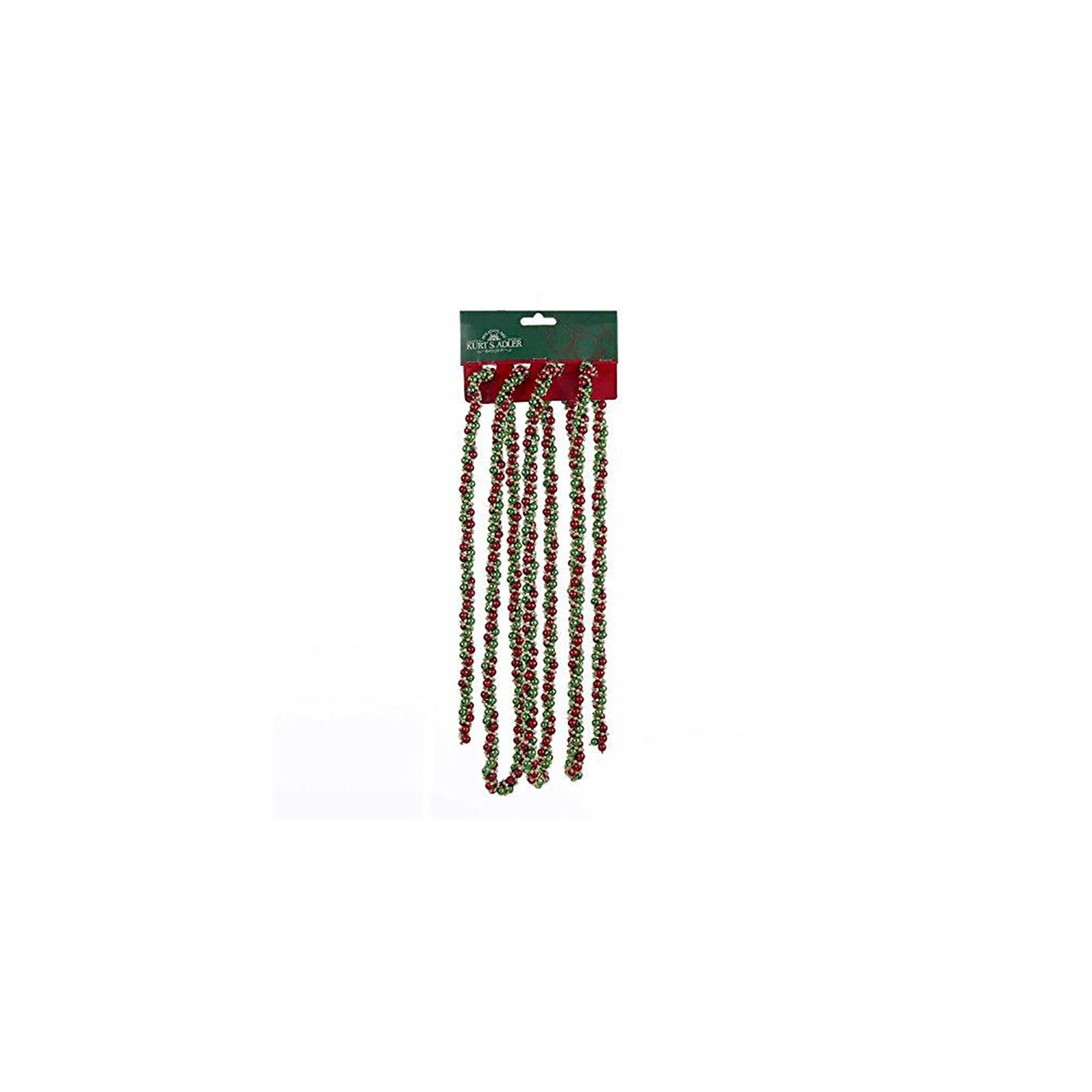 Kurt S. Adler 9' Twisted Bead Christmas Garland - Red, Green & Gold