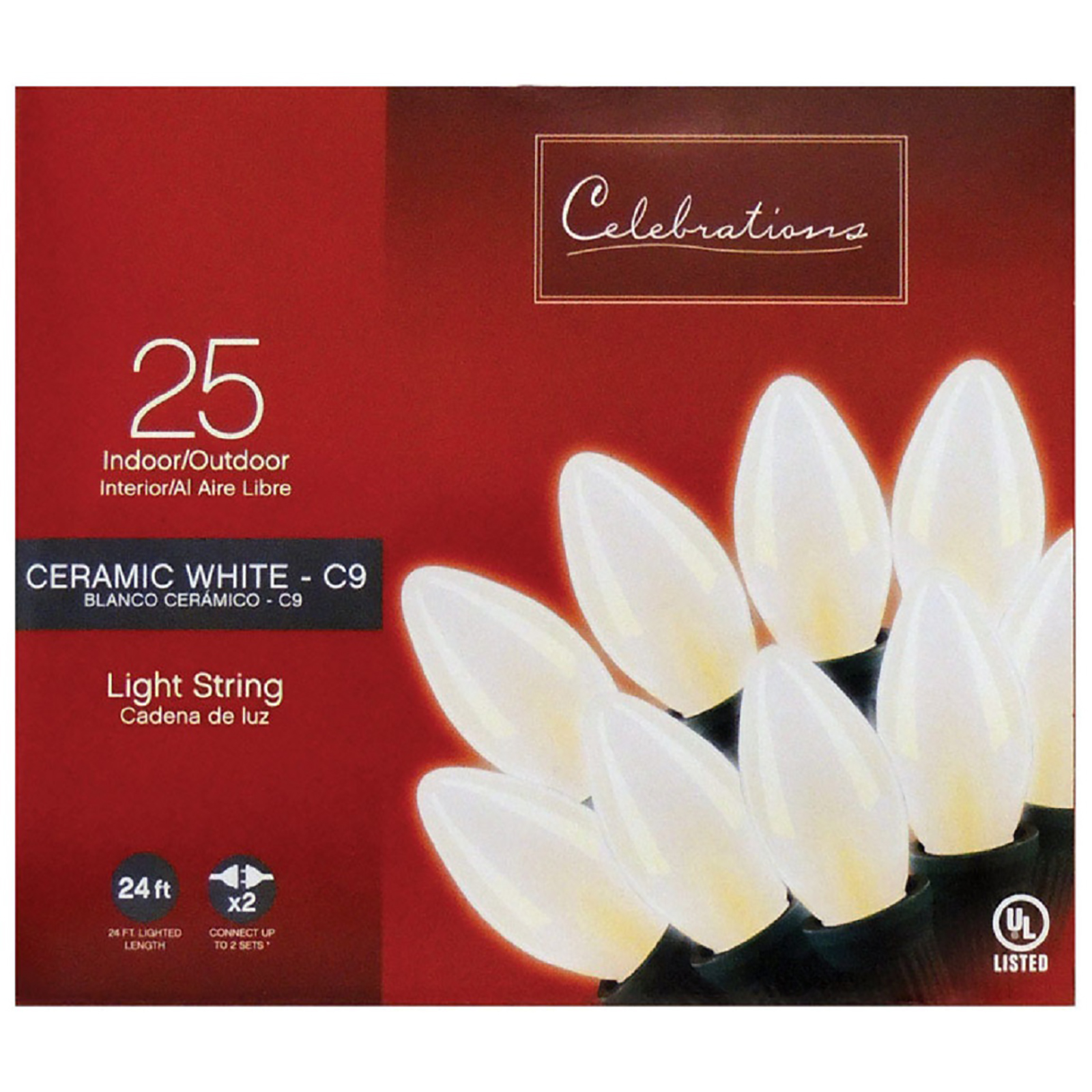 Celebrations 25pc. 25' C9 Ceramic Light Set Sears Marketplace