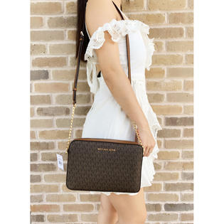 Michael Kors Bags | Michael Kors Large Messenger Crossbody Bag Vanilla | Color: Brown/White | Size: Os | Newexperience27's Closet