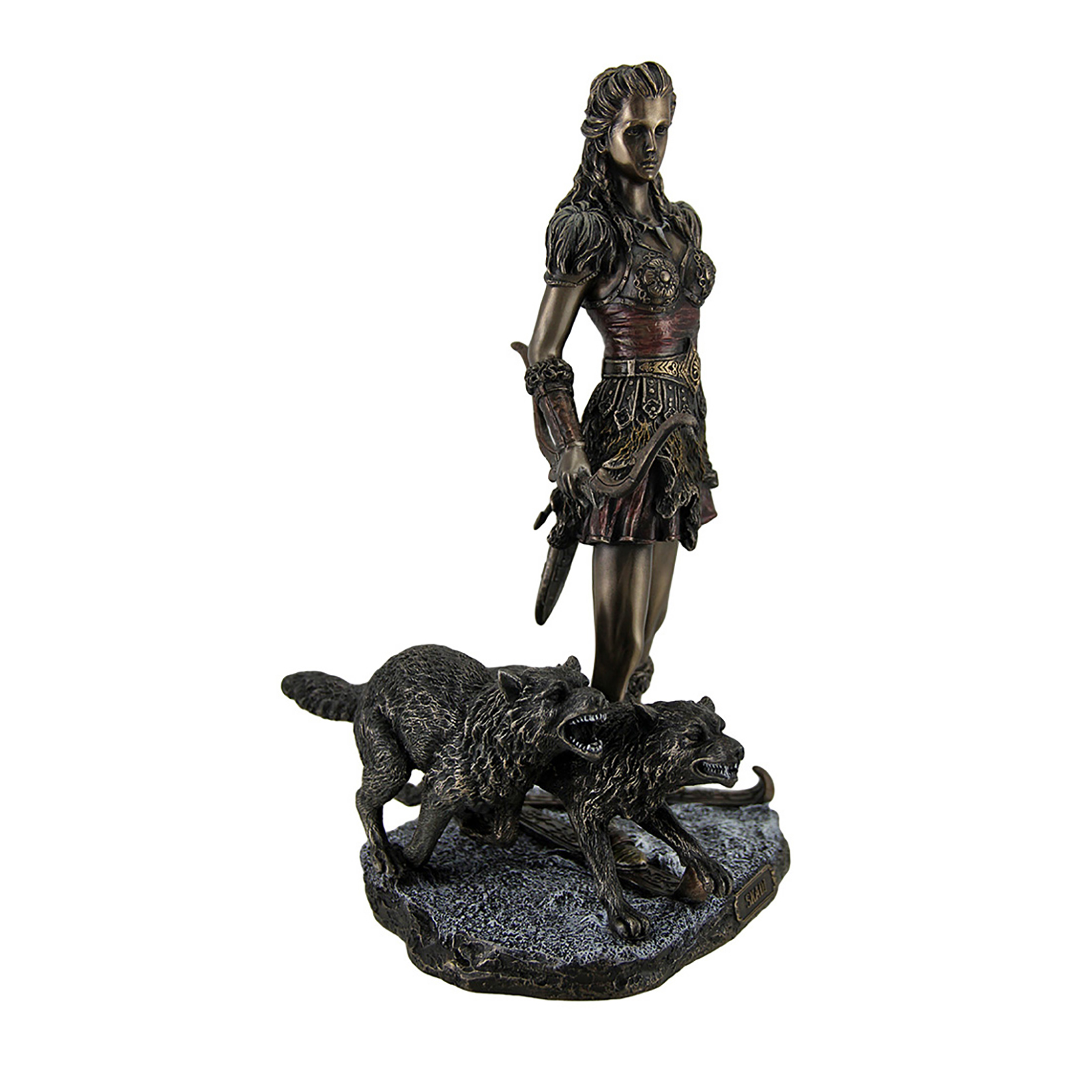 Veronese Design Skadi Norse Giantess Ski Goddess with Wolves 