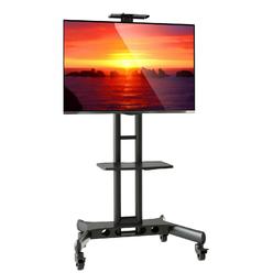 Mount Factory TV Stand Mobile Cart with Wheels for Flat Screen, LED, Plasma - fits 40" - 65"