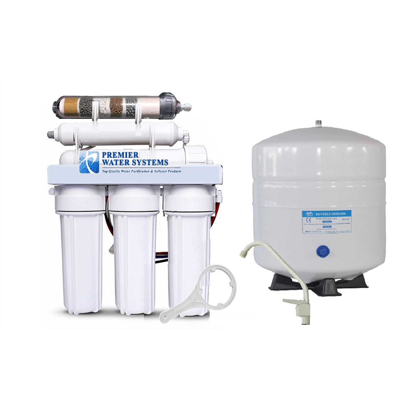 Premier Water Systems PROAKION6S100G 6 - Stage Alkaline pH+ & ORP Negative RO Water Filter System