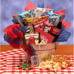 Gift Basket Dropshipping GBDS Blockbuster Night Movie Gift Pail