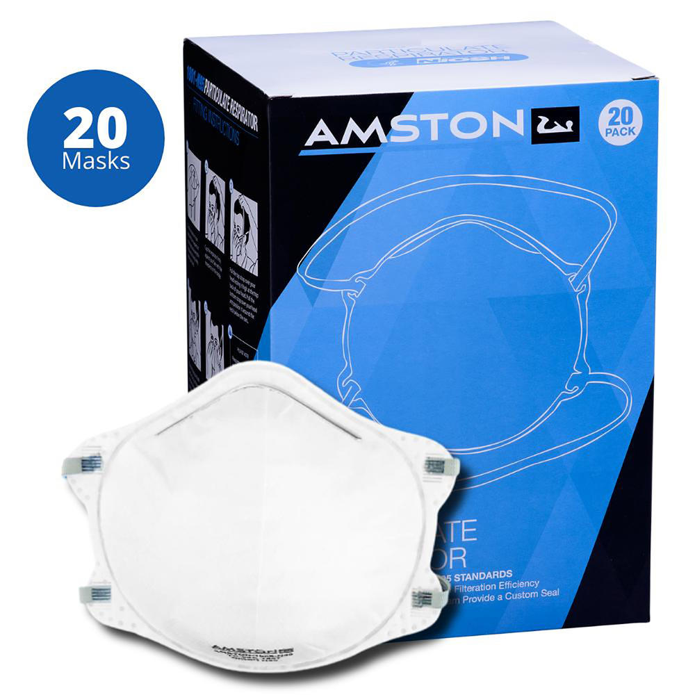 Amston NIOSH-Approved N95 Masks (Foldable, 20-pack)