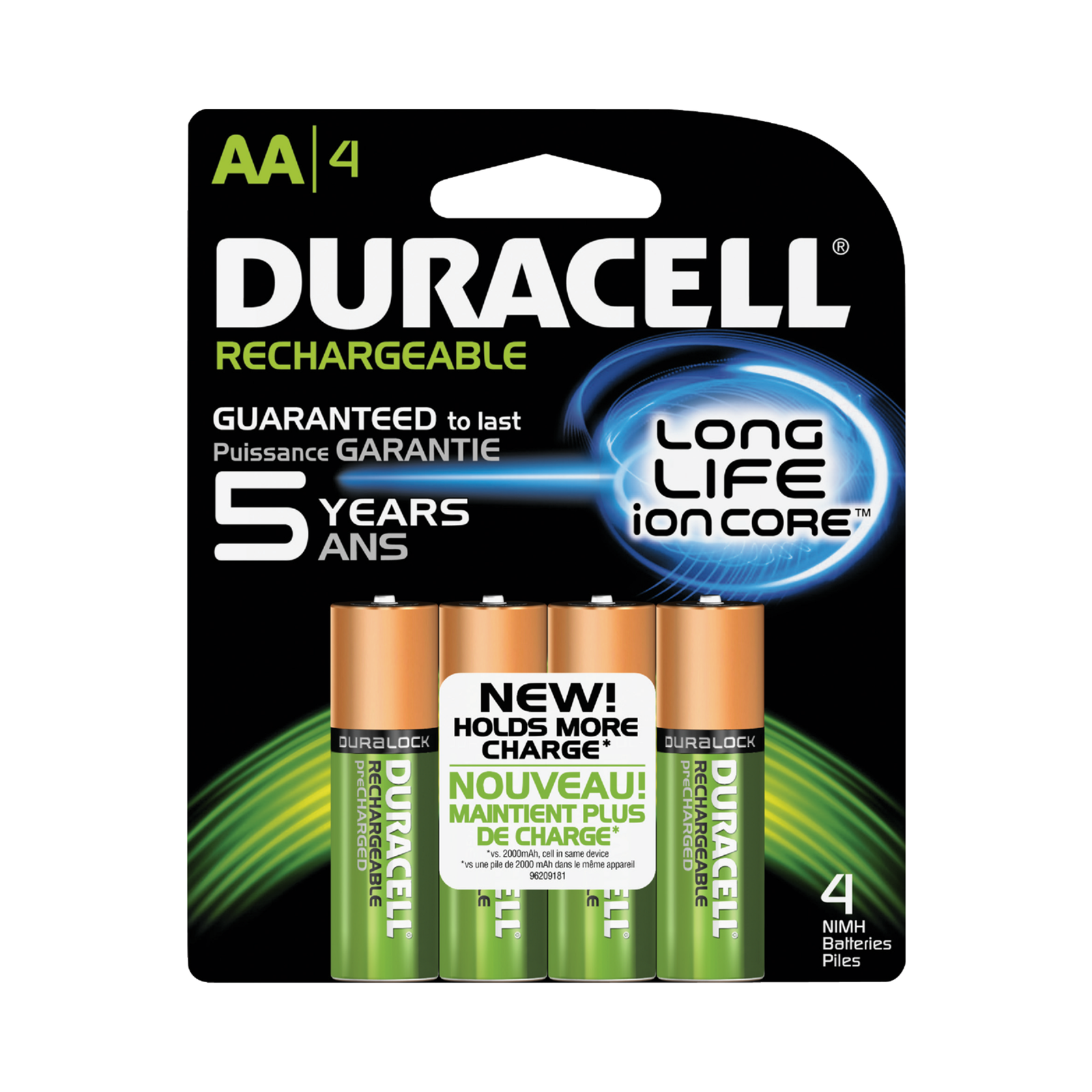 Duracell 66155 4pc. 9V 400mAh USB Rechargeable Lipo Batteries