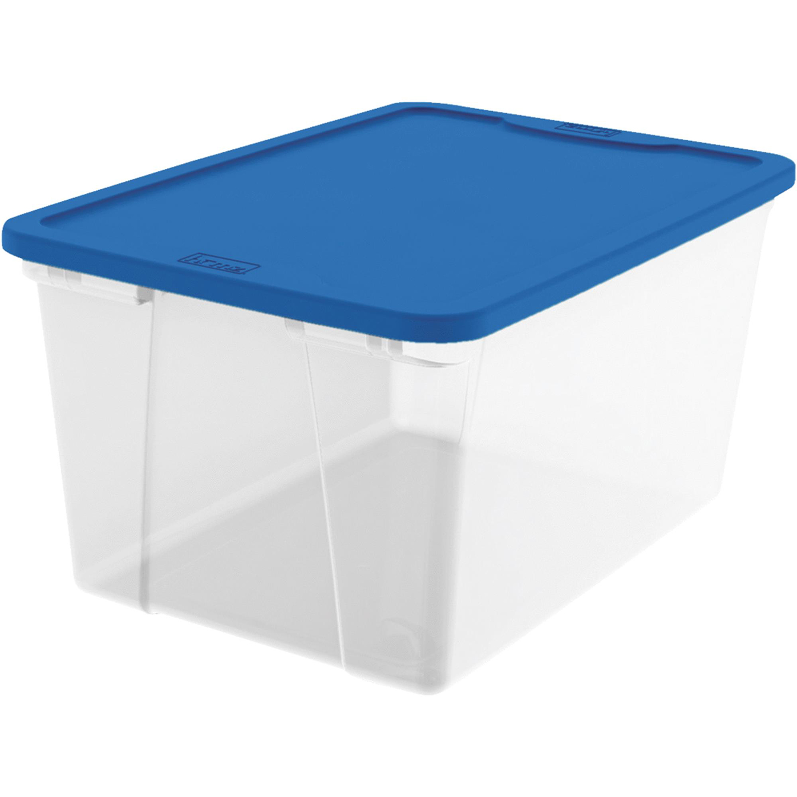 Homz Products 56qt. Storage Tote - Clear/Blue
