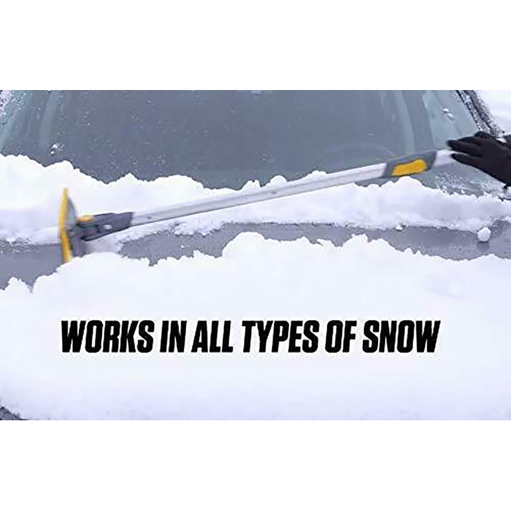 True Temper ABTT5212 Telescoping ScratchFree Snow Brush with End Scraper
