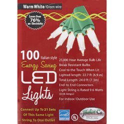 J Hofert 2290-32 J Hofert White 100-Bulb Italian Style LED Light Set 2290-32