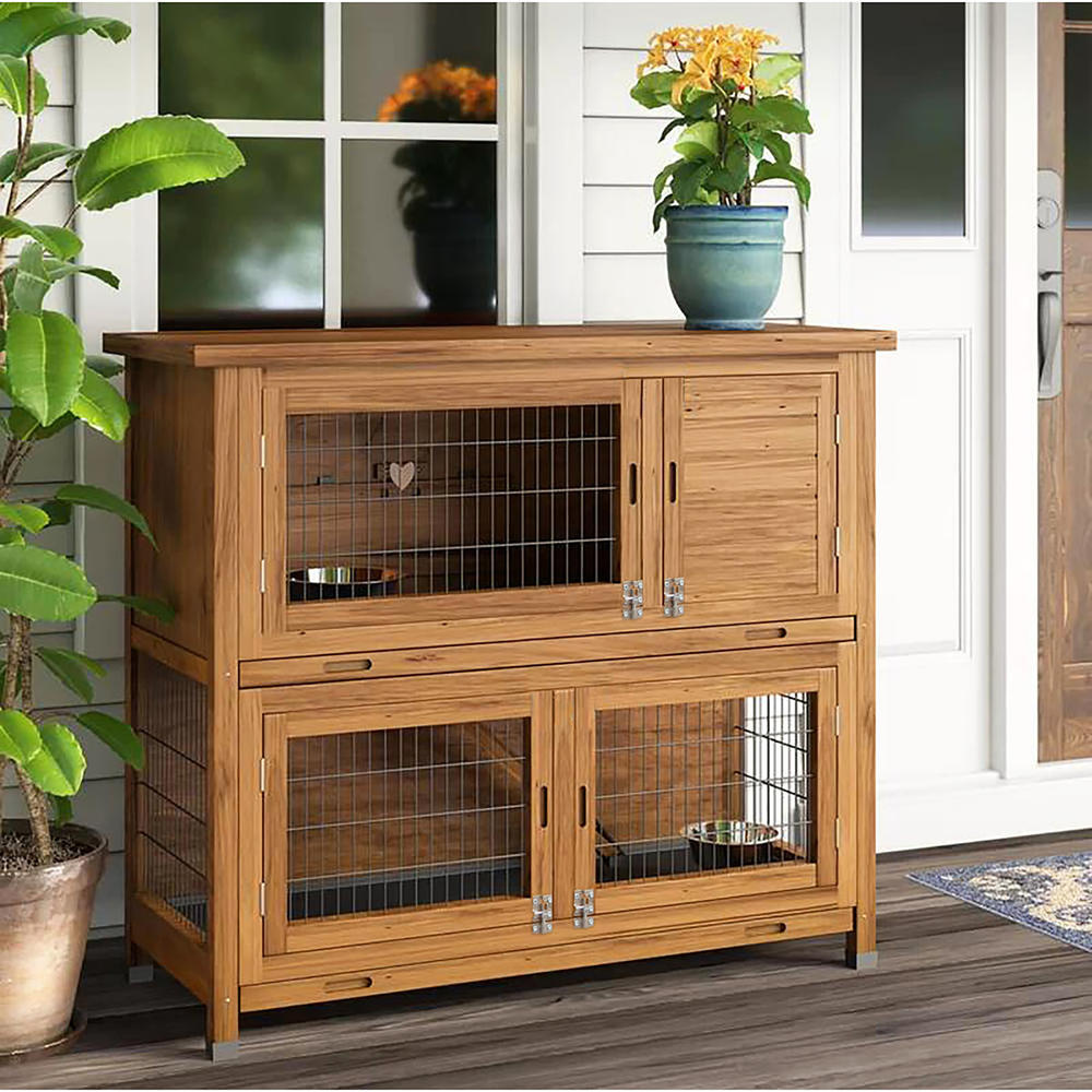 Lovupet Wooden Small Animal Habitat with Tray and 4 Doors