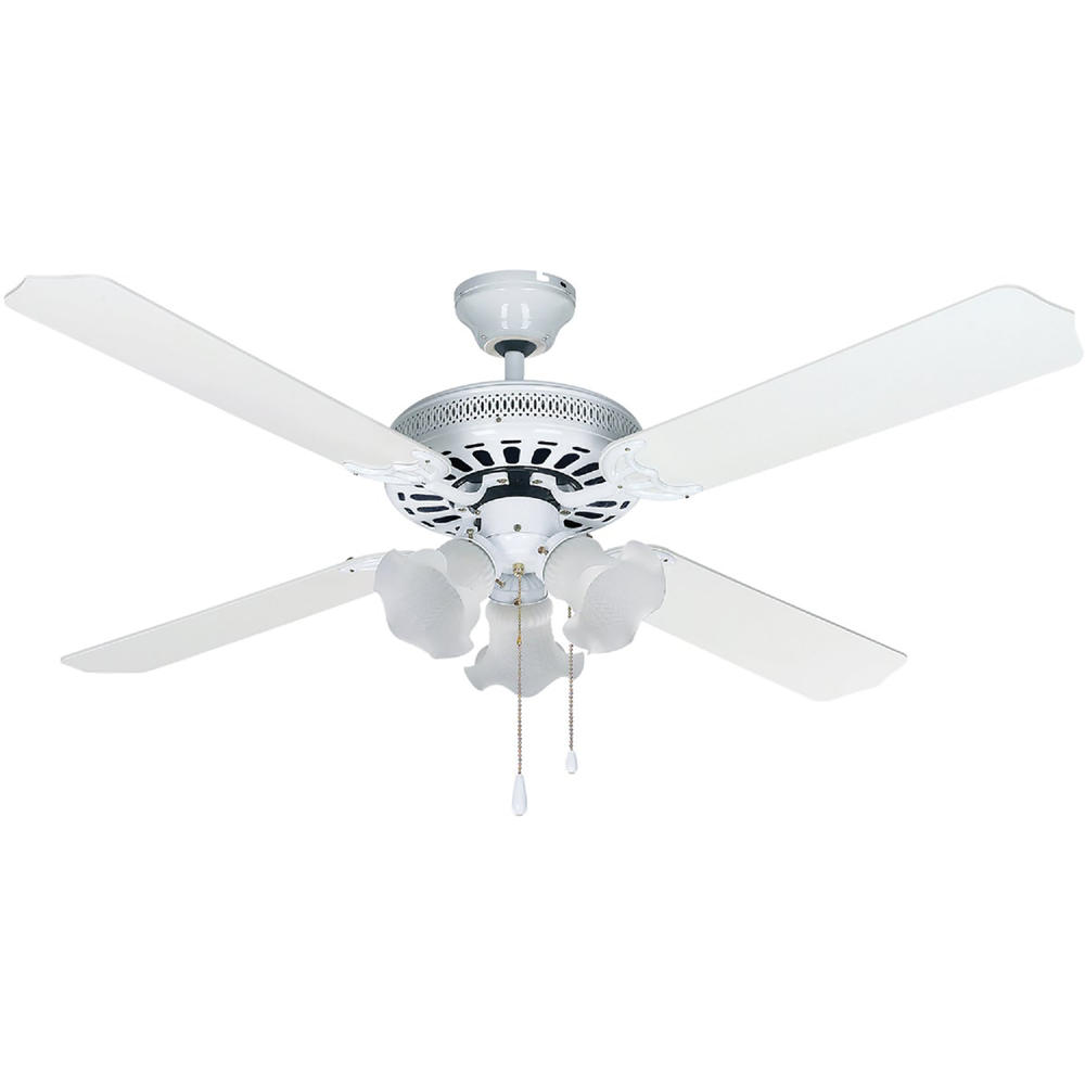 Home Impressions CF52CHA4WH Chateau 52" Ceiling Fan with Light Kit - White