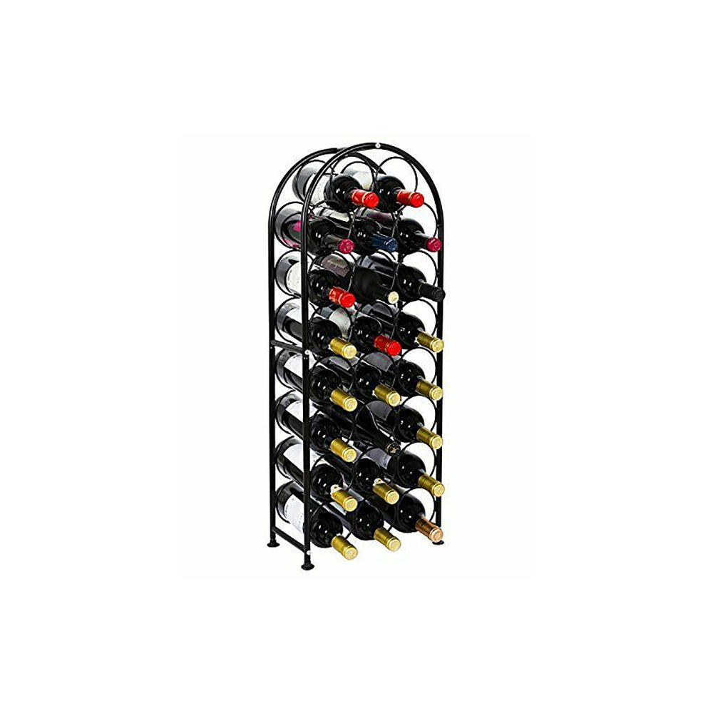 Pag 23 Bottles Arched Freestanding Wine Rack - Black