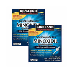 Rogaine KIRKLAND SIGNATURE Minoxidil for Men 5% Minoxidil Hair Regrowth Treatment 12 Months Supply Unscented 1 Year, White