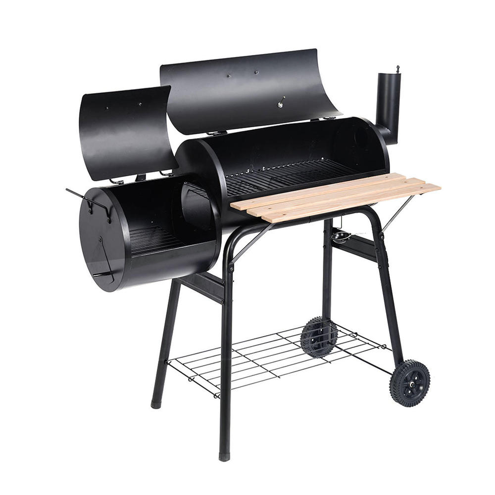 ConvenienceBoutique BBQ Grill Charcoal Barbecue Pit Cooker Smoker - Black