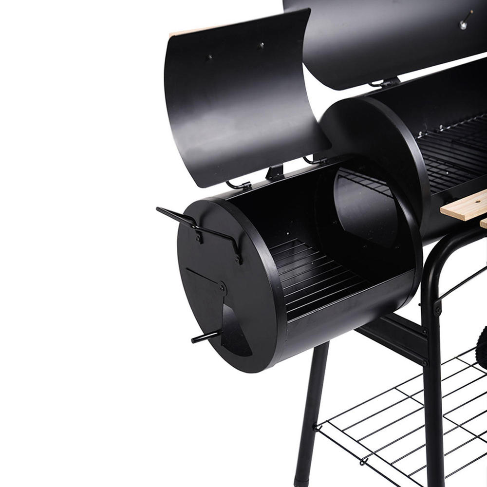 ConvenienceBoutique BBQ Grill Charcoal Barbecue Pit Cooker Smoker - Black