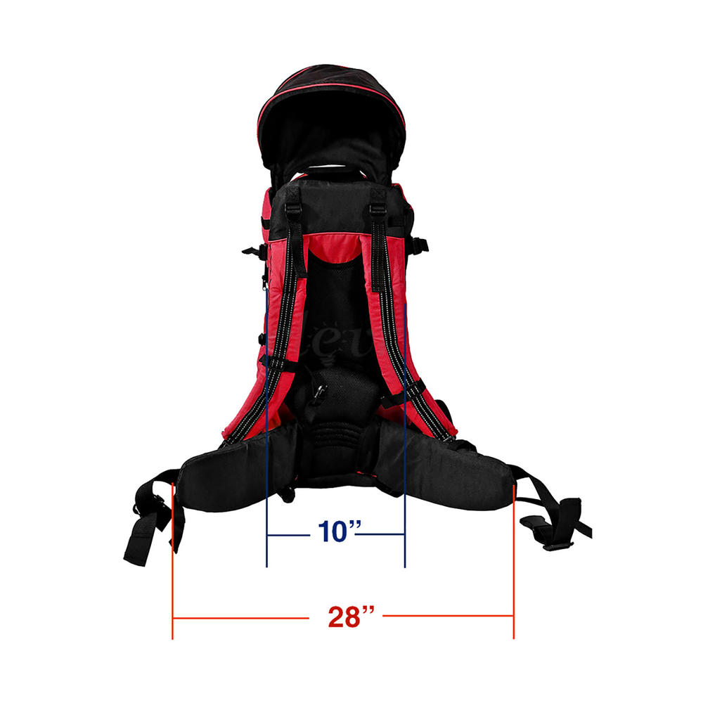 ClevrPlus Child Backpack Carrier with Sun Shade - Red