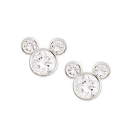 Disney Jacmel Disney Cz Mickey Mouse Stud Earrings Sterling Silver Jewelry