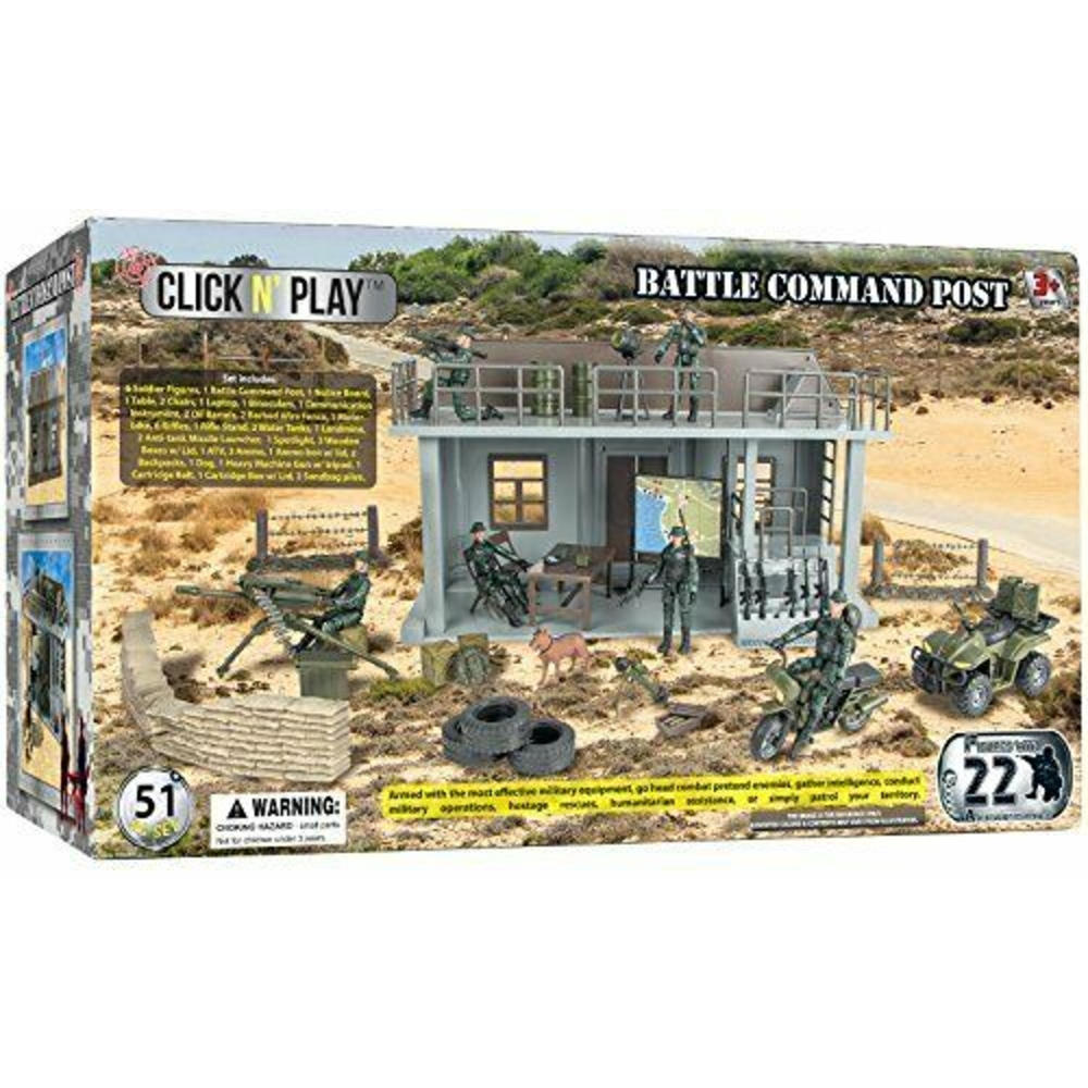 Click n' Play Military Multi Level Command Center Headquarters Play Set