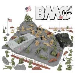 BMC Toys BMC WW2 Iwo Jima Plastic Army Men - Island, Tanks & Soldiers 72pc Playset
