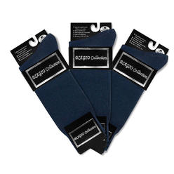 Biagio 3 Pair of  Solid NAVY BLUE Color Men's COTTON Dress SOCKS