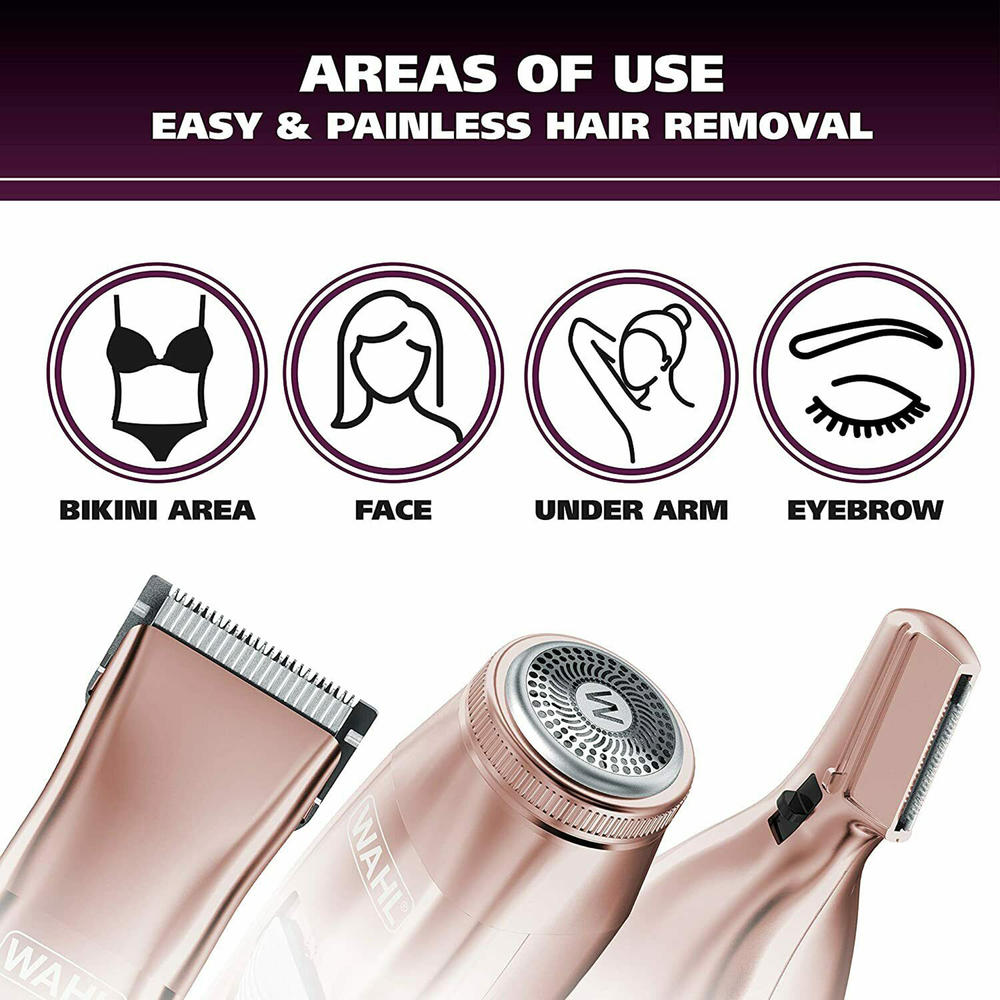 Wahl Pure Confidence Rechargeable Women's Razor Kit - Rose Gold