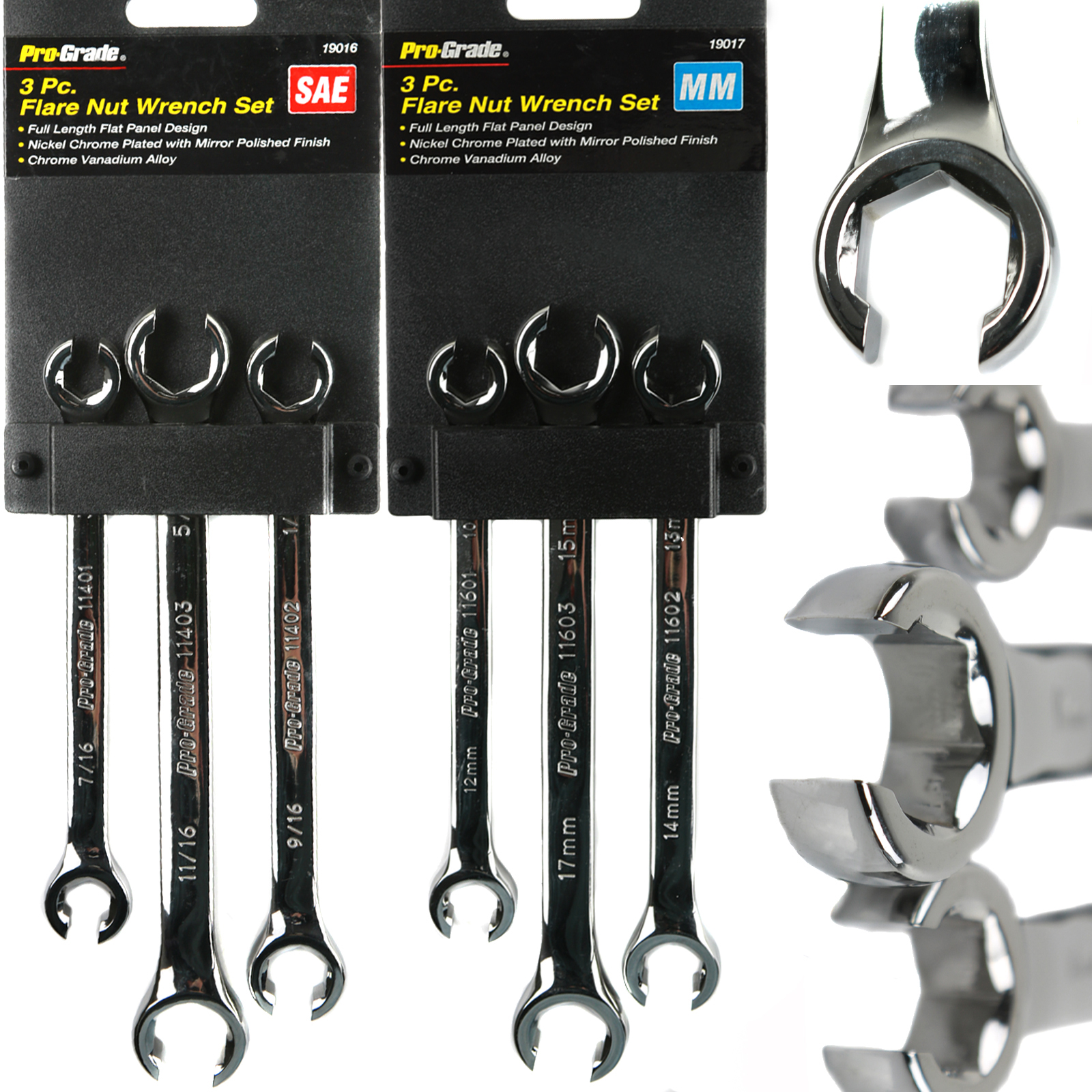 Pro-Grade 6pc. Flare Nut Line Wrench Set