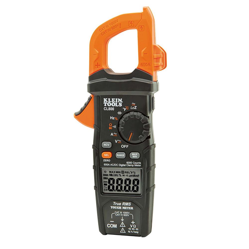 Klein Tools CL800 Digital Clamp Meter with AC/DC Auto-Ranging