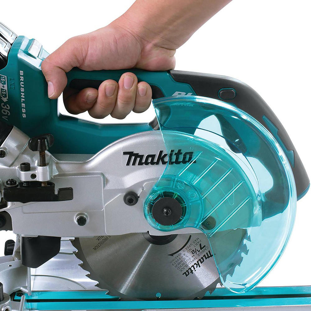 Makita XSL02Z 18V X2 LXT Cordless Lithium-Ion 7-1/2 in. Brushless Dual Slide Compound Miter Saw (Tool Only)