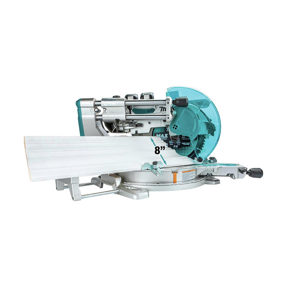 Makita XSL08PT 18V X2 LXT Lithium-Ion (36V) Brushless Cordless 12 in. Dual-Bevel Sliding Compound Miter Saw Kit with AWS and Las