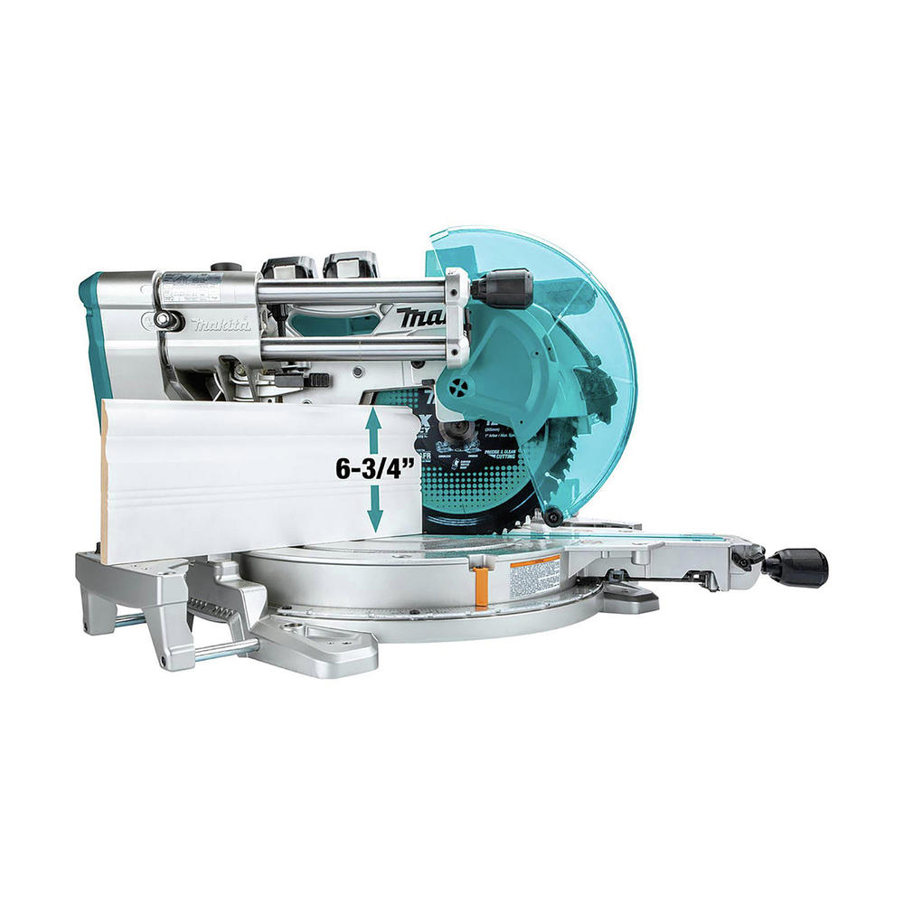 Makita XSL08PT 18V X2 LXT Lithium-Ion (36V) Brushless Cordless 12 in. Dual-Bevel Sliding Compound Miter Saw Kit with AWS and Las