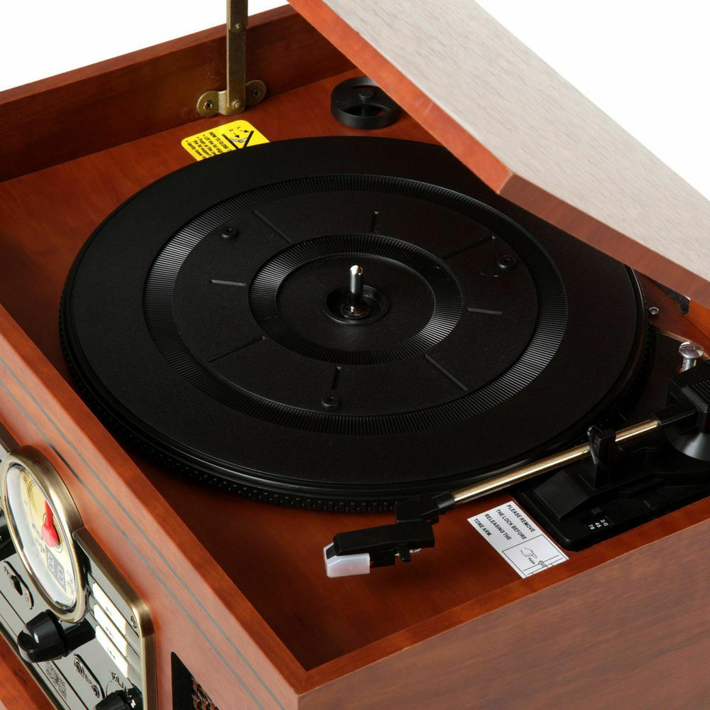 Innovative Technology MODB0196HEI8W ITVS-200B 6-in-1 Turntable with Bluetooth - Graphite