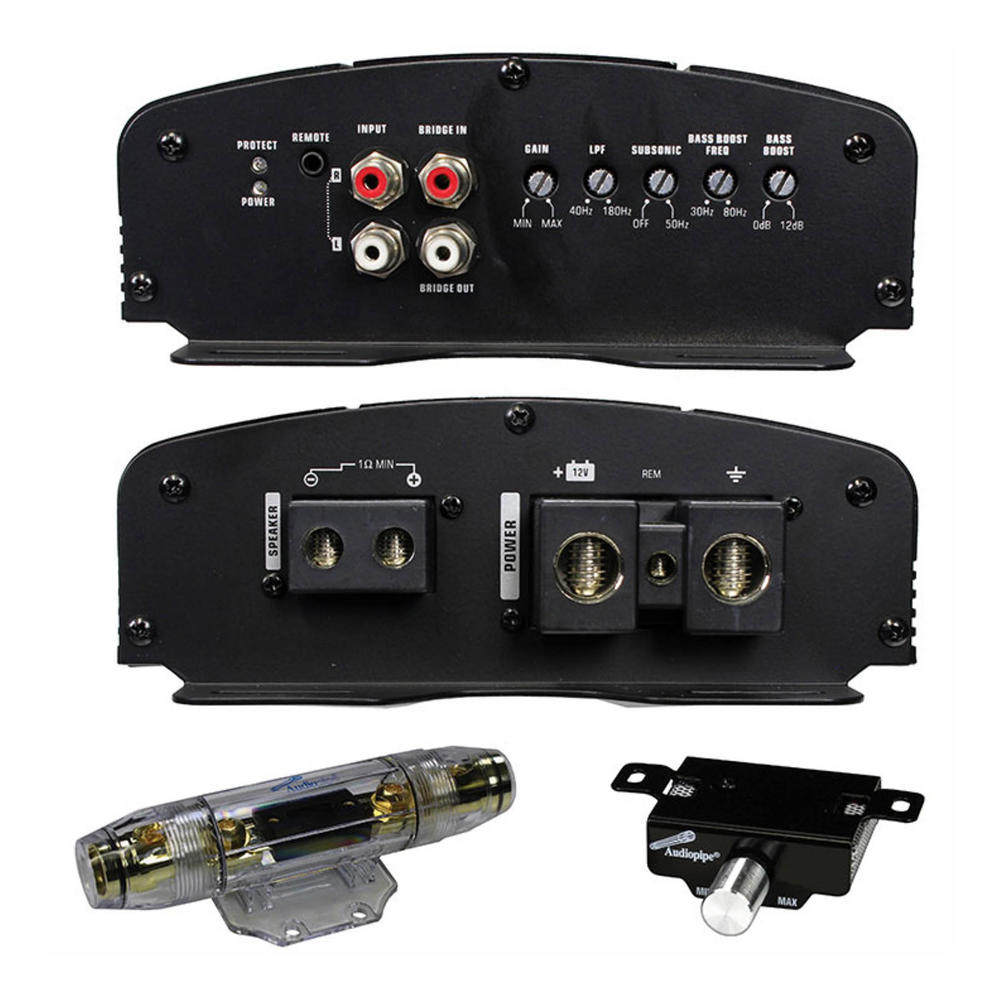 AudioPipe APCLE18001D 1800W Class D Mono Amplifier - Black