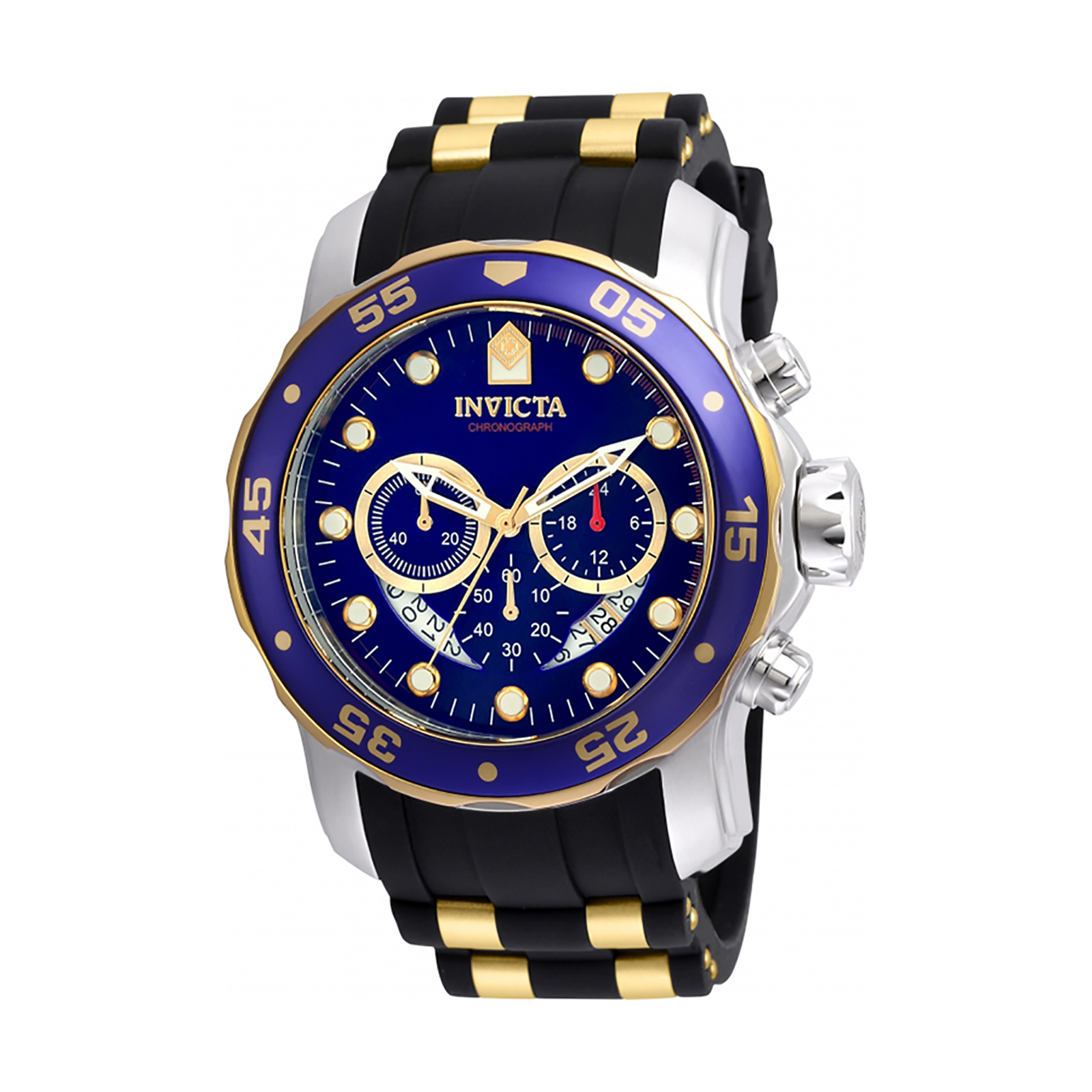 Invicta Pro Diver Chronograph Blue Dial Men's Watch - Black