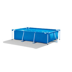 Pool Central 9.8ft x 29.5in Rectangular Frame Above Ground Swimming Pool with Filter Pump