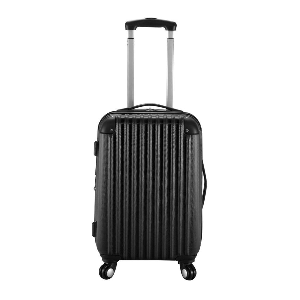 GLOBALWAY 20" Expandable ABS Trolley Suitcase Travel Bag Black