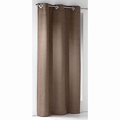 EVIDECO Solid Window Curtain Panel Grommet Suedine Brown Glaze 55 W x 95 H