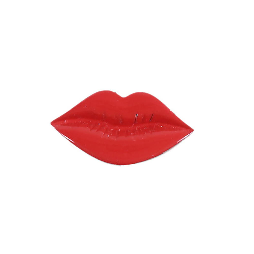 Geoffrey Beene Men's "Kisses" Cufflinks - Red/Silver Tone
