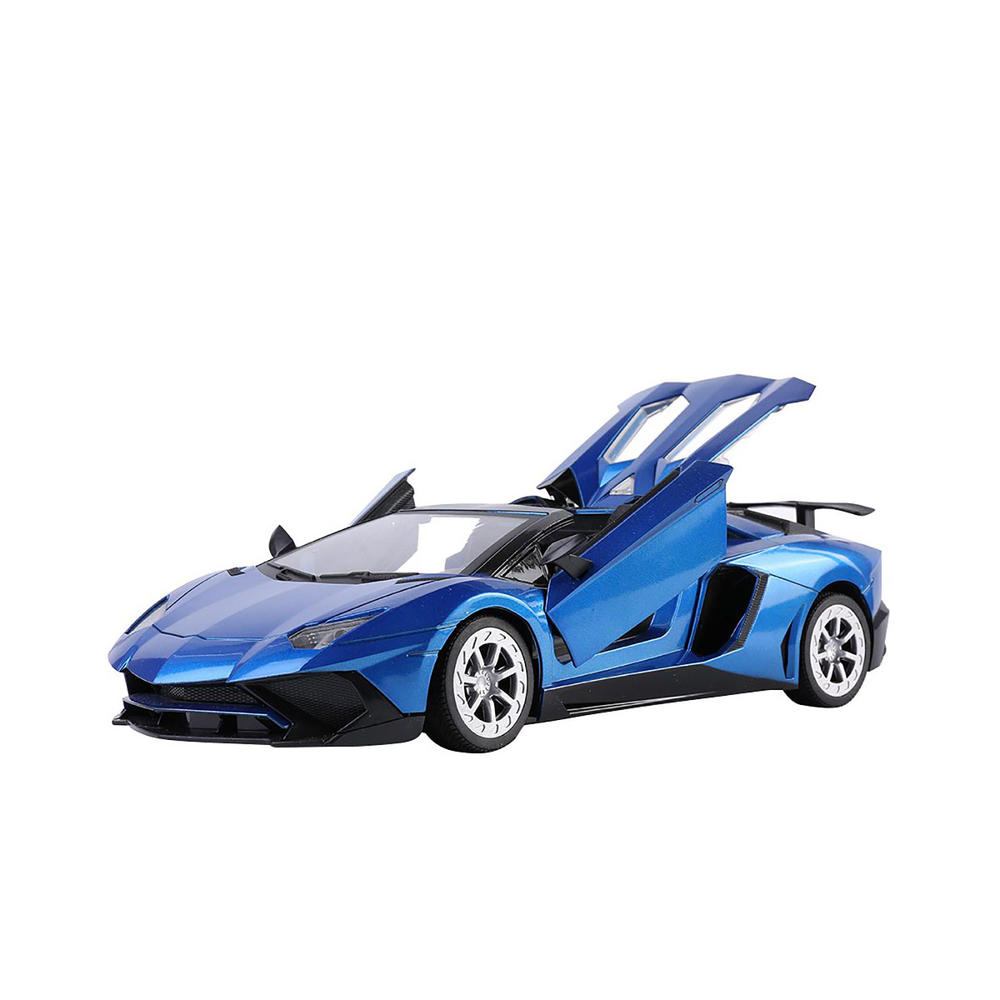 BlueBlockFactory Remote Control Convertible Racer Sport Car Toy - Blue