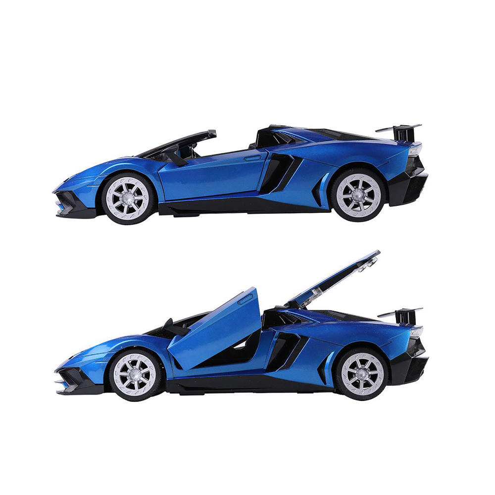 BlueBlockFactory Remote Control Convertible Racer Sport Car Toy - Blue