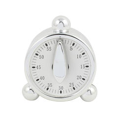 Unique Bargains 3.2x1.8-Inch 60 Minutes Mechanical Kitchen T219 Alarm Clock Timers Silver