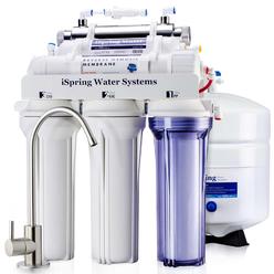 iSpring RCC7U Under Sink 6-Stage Reverse Osmosis Drinking Water Filtration System with UV Ultraviolet Filter