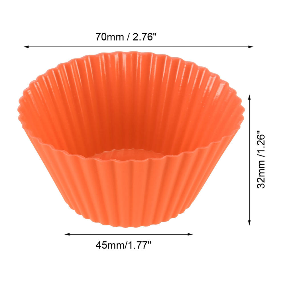 Unique Bargains 24pc. Reusable Silicone Nonstick Cupcake Liner Set
