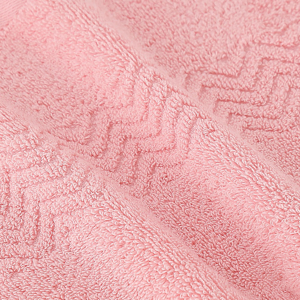 Unique Bargains 6pc. Absorbent Cotton Bath Towel Set Pink