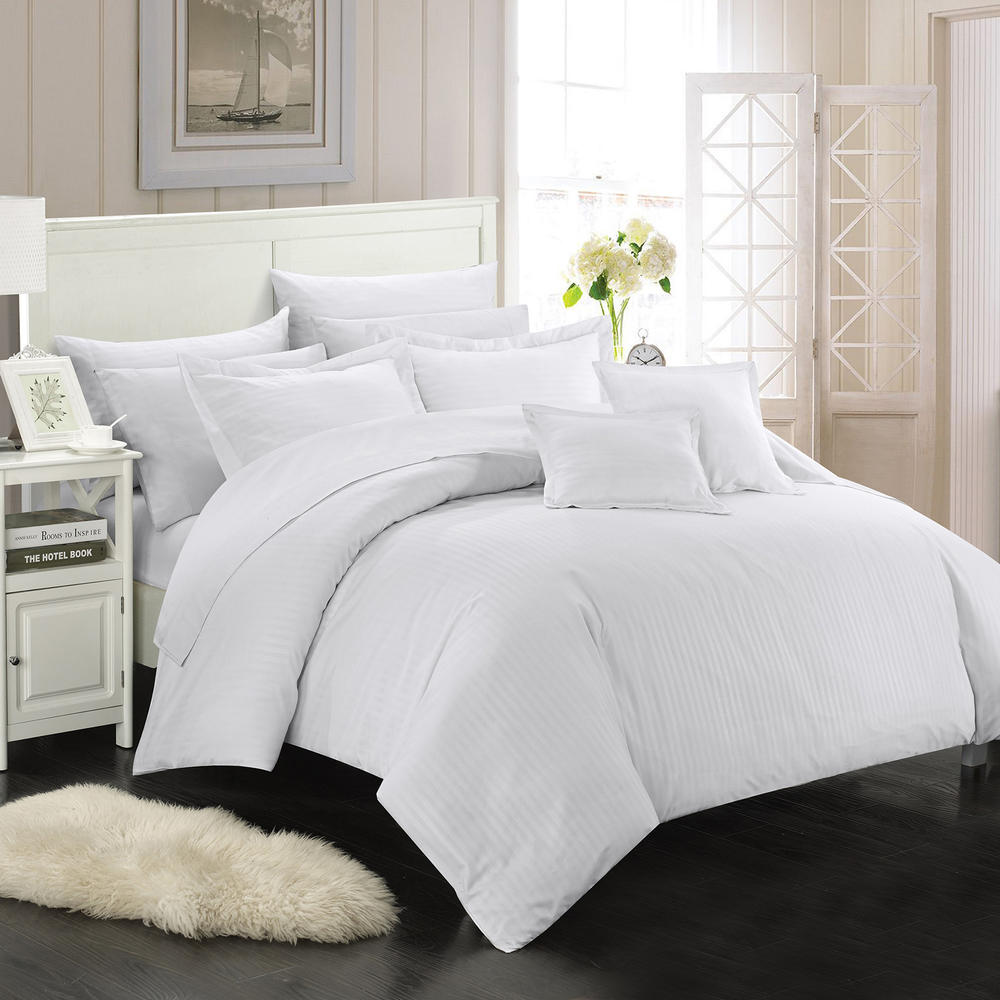 Chic Home 11pc. Khaya Full/Queen Comforter Bedding Set - White