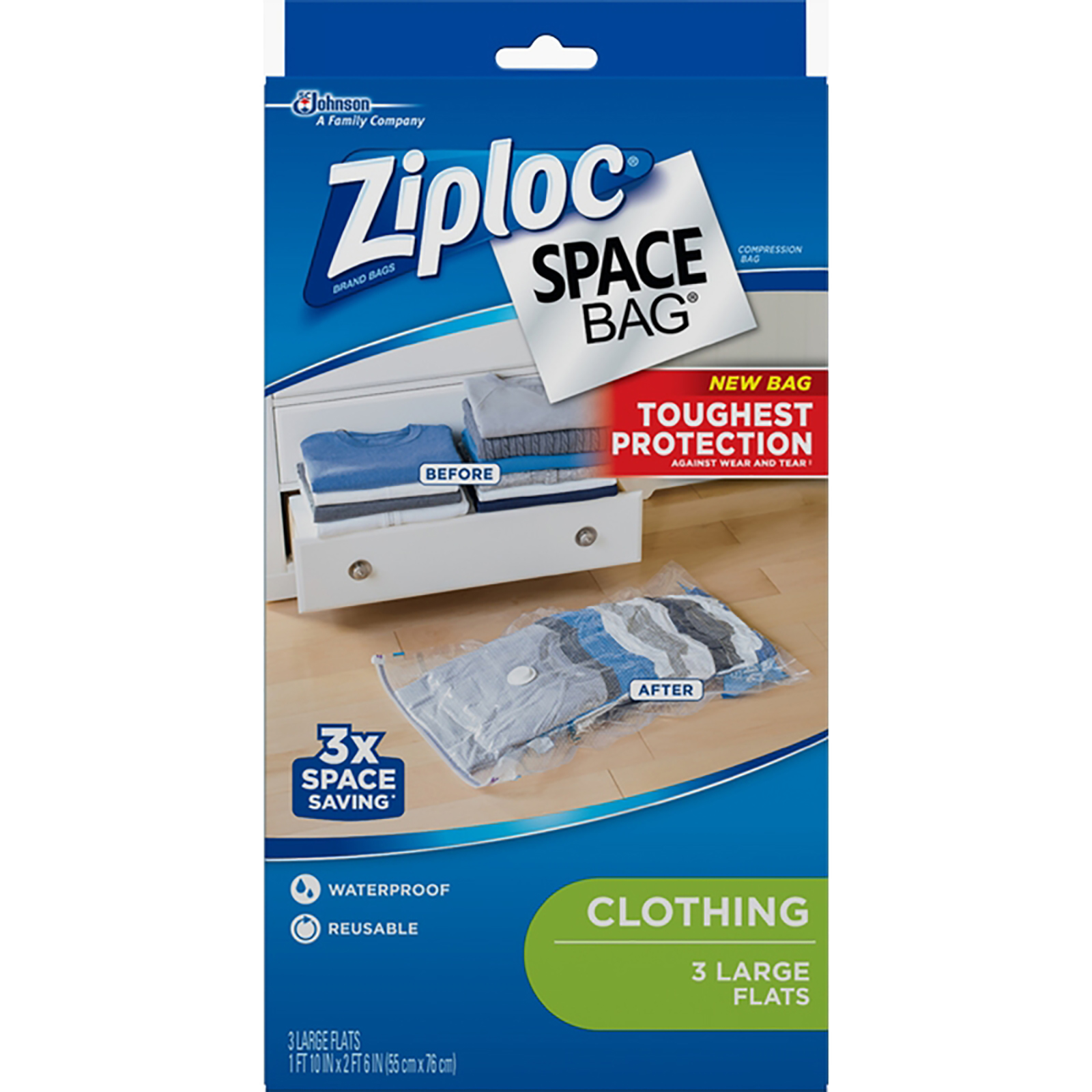 Ziploc 3pc. Reusable Large Vacuum Seal Bag Set Sears Marketplace