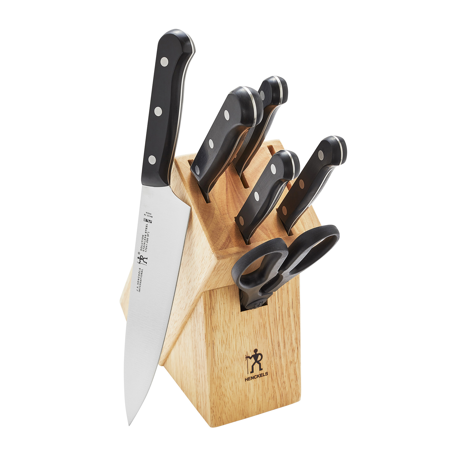  HENCKELS Solution Razor-Sharp 16-pc Self Sharpening Knife Block  Set, Chef Knife, Bread Knife, Steak Knife, German Engineered Informed by  100+ Years of Mastery: Home & Kitchen